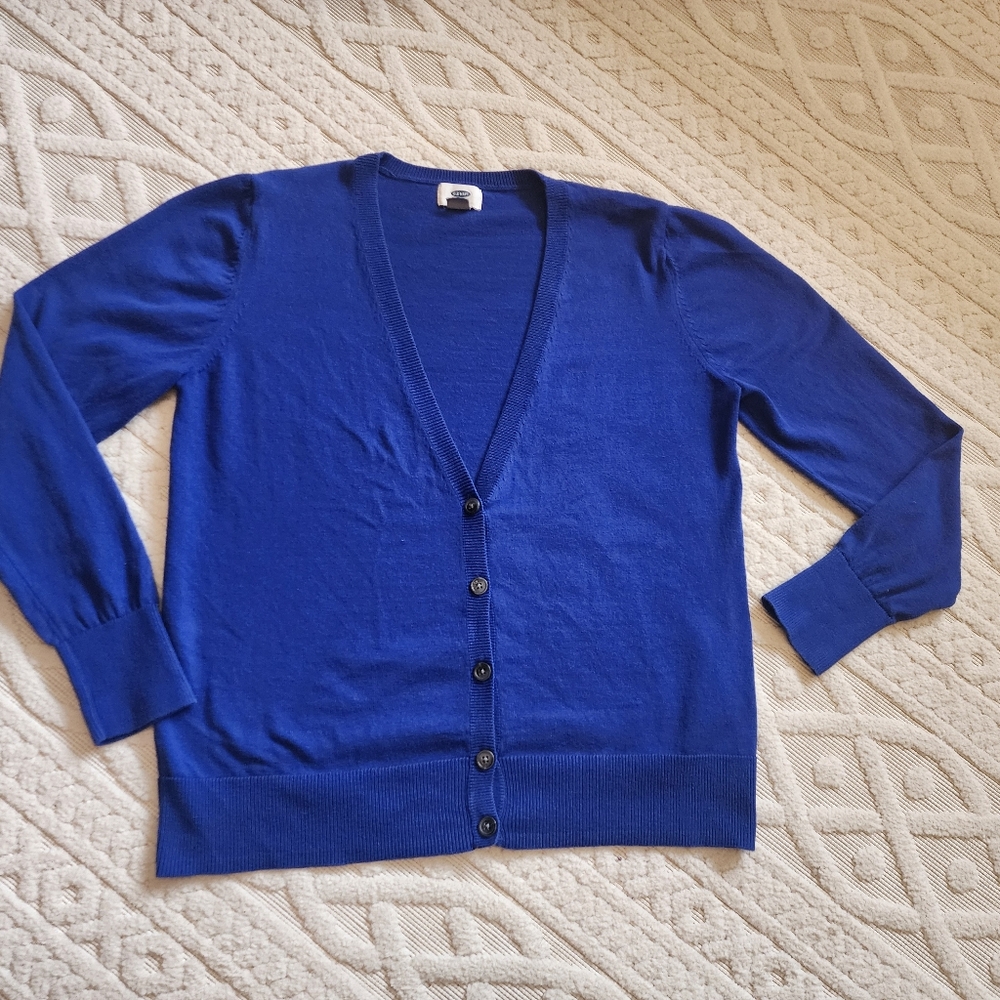 L Old Navy Royal blue cardigan